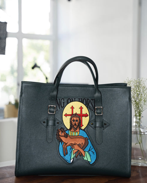 Jesus Genuine Leather Handbag