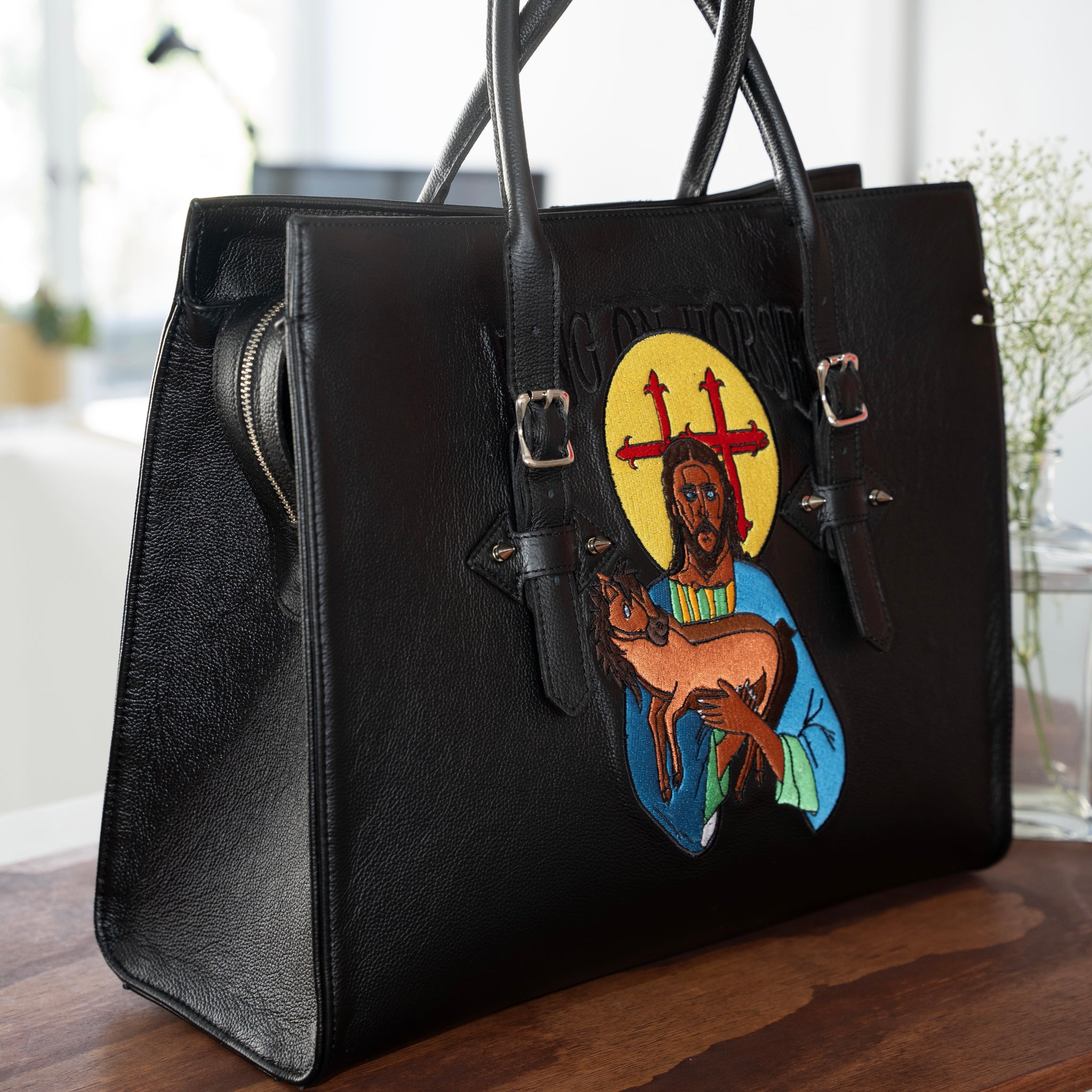 Jesus Genuine Leather Handbag