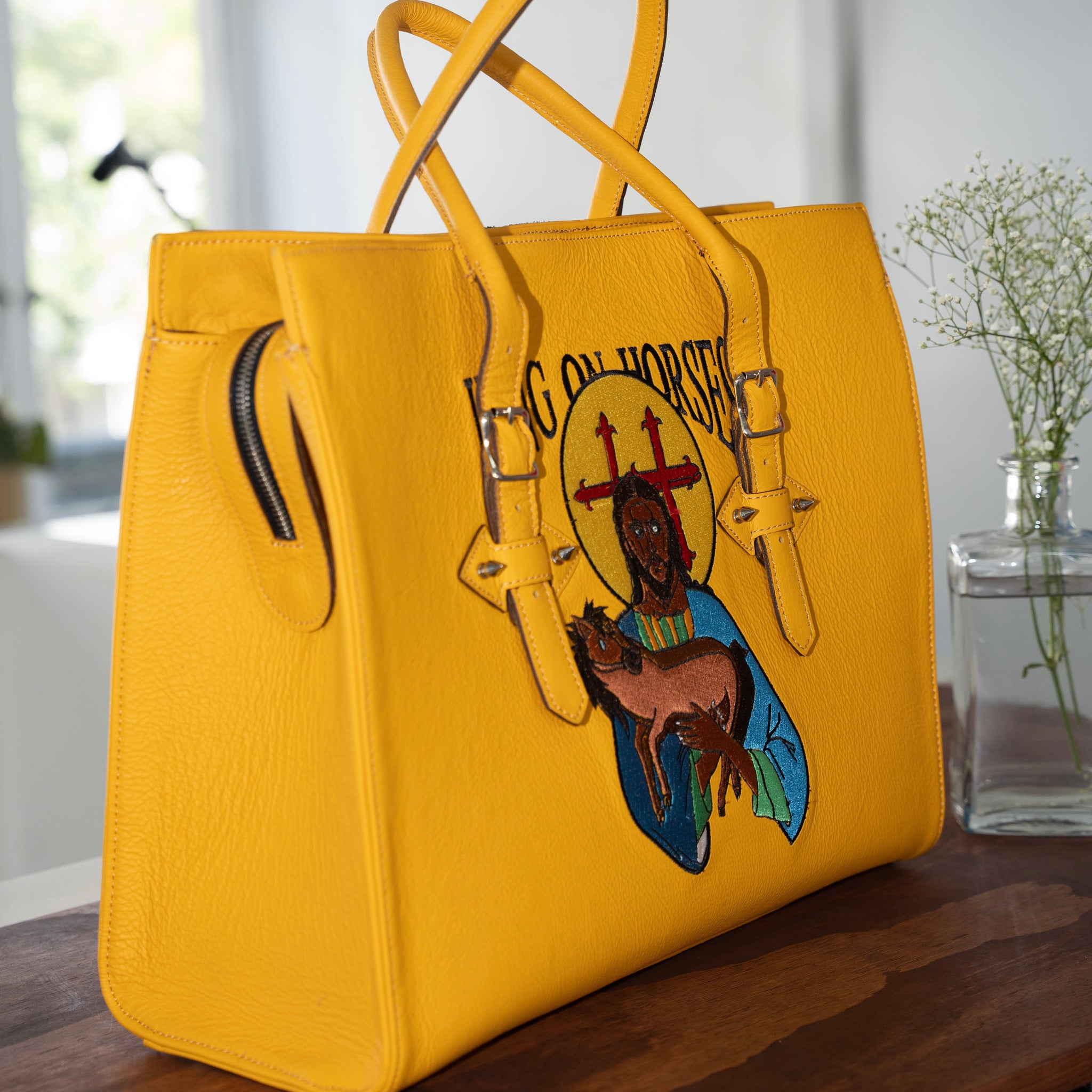 Jesus Genuine Leather Handbag