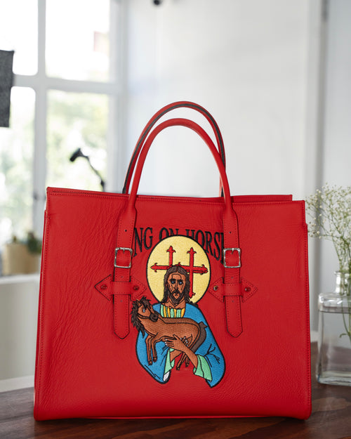 Jesus Genuine Leather Handbag.