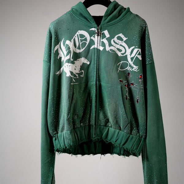 Rhinestone French Terry Hoodie