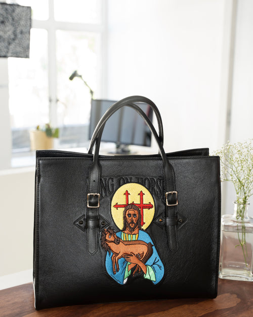 Jesus Genuine Leather Handbag