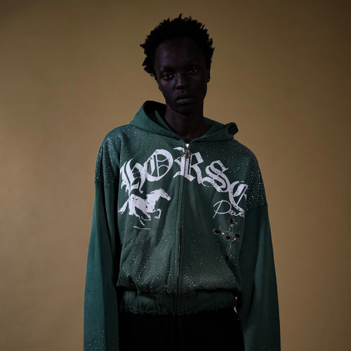 Rhinestone French Terry Hoodie